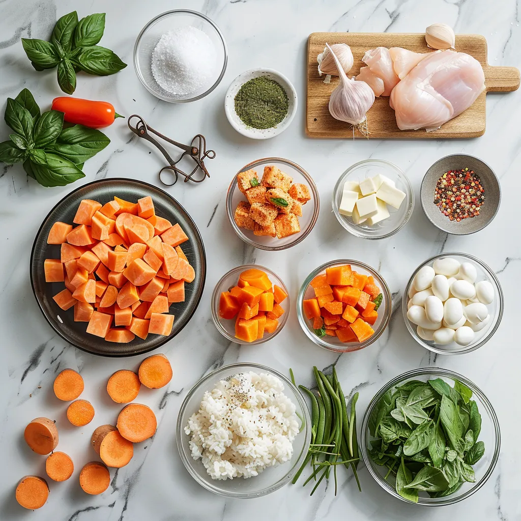 Chicken & Sweet Potato Rice Bowl Exquisite ingredients
