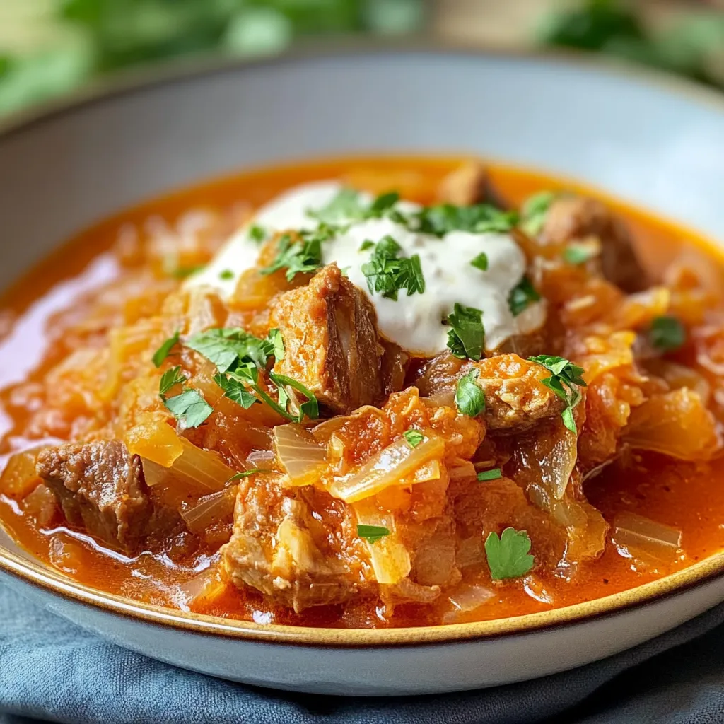 Classic Pork and Sauerkraut Goulash Heavenly