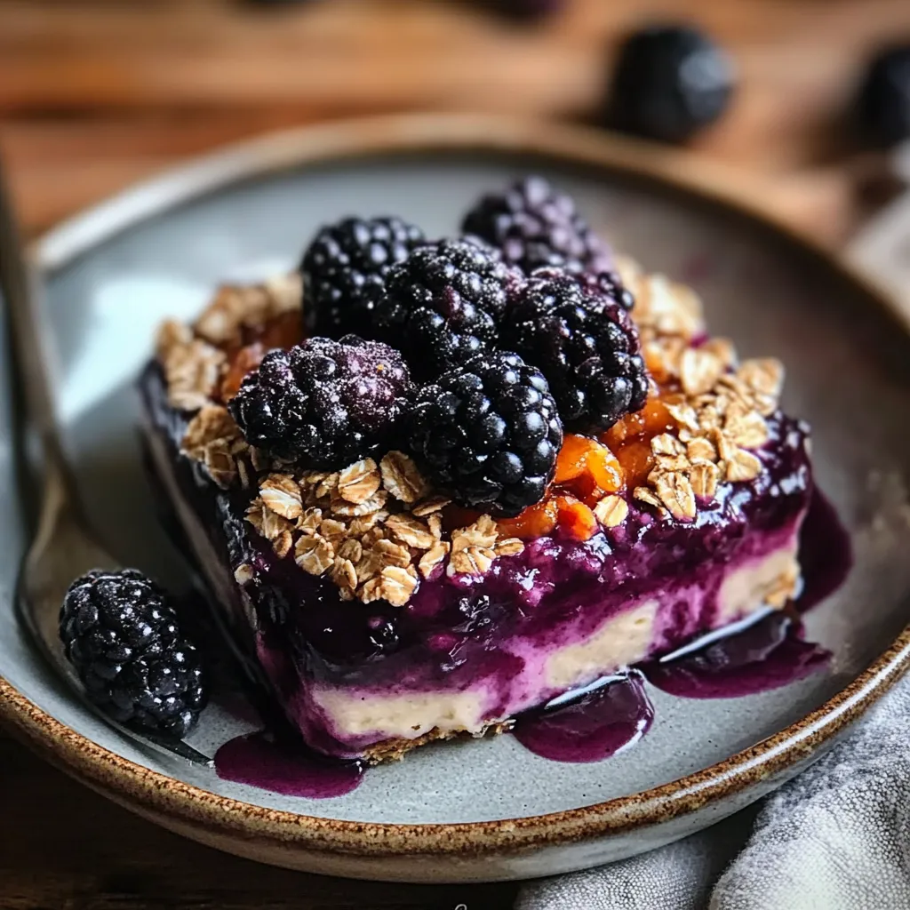 Crispy Blackberry Pie Overnight Oats