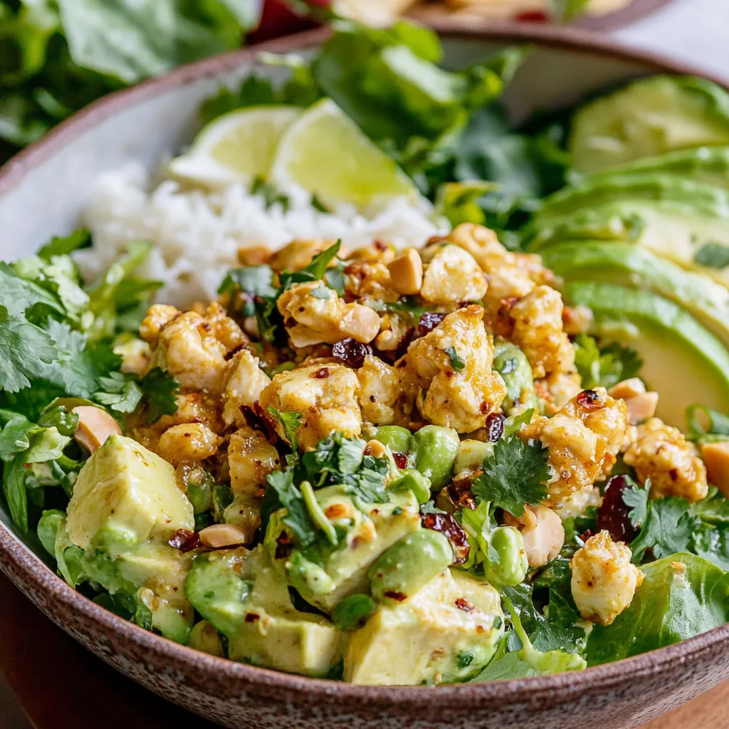 Crispy Curry Chicken Salad with Apples