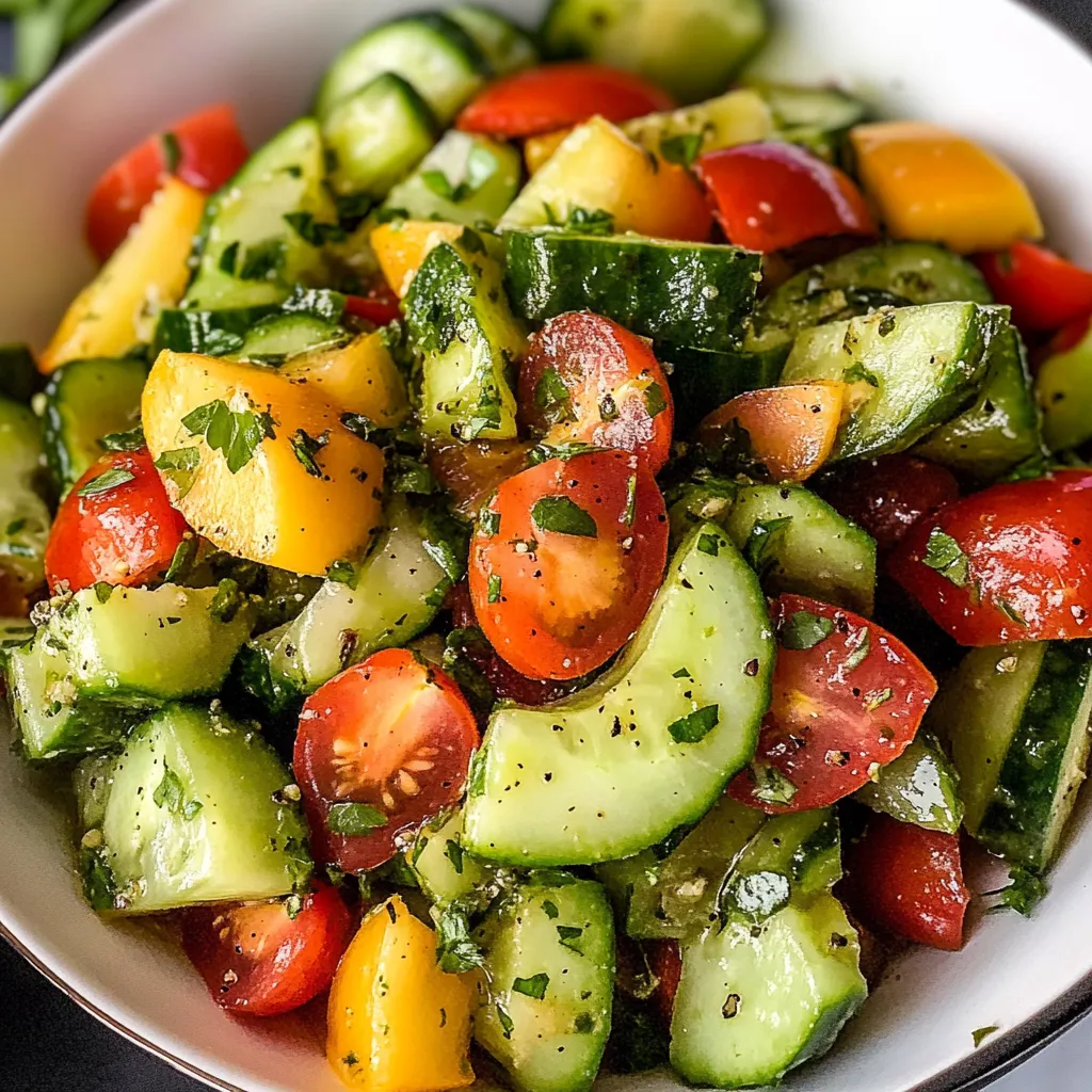 Cucumber Tomato Avocado Salad Yummy