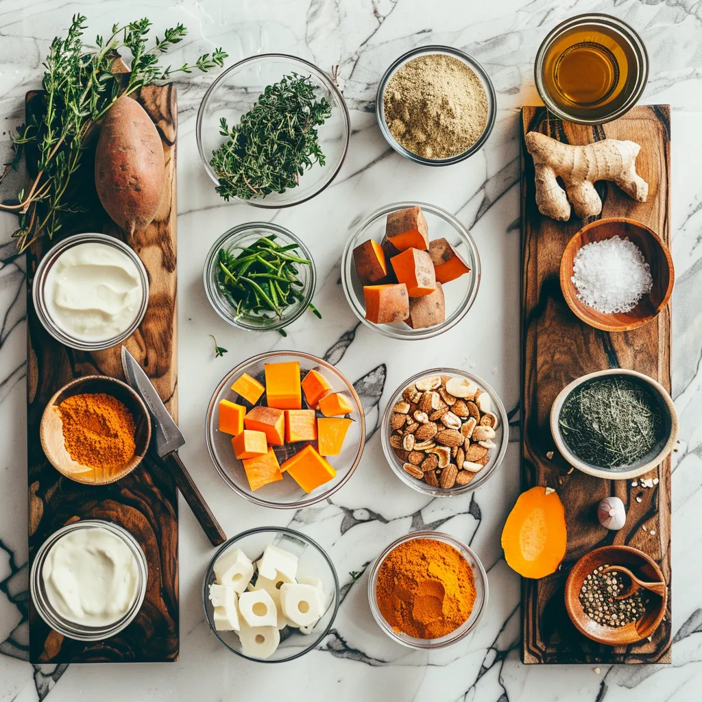 Effortless Baked Sweet Potato Aromatic ingredients