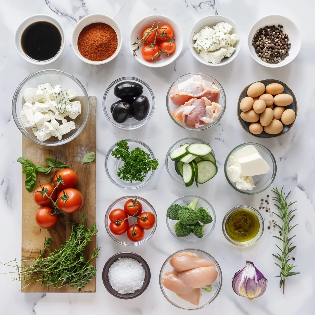 Effortless Healthy Greek Chicken Bowls: A Golden Feast ingredients