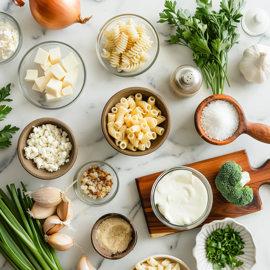 French Onion Soup Pasta Delectable ingredients