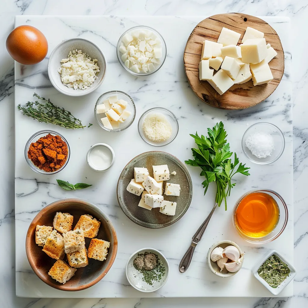 Garlic Parmesan Bread Bites Juicy ingredients