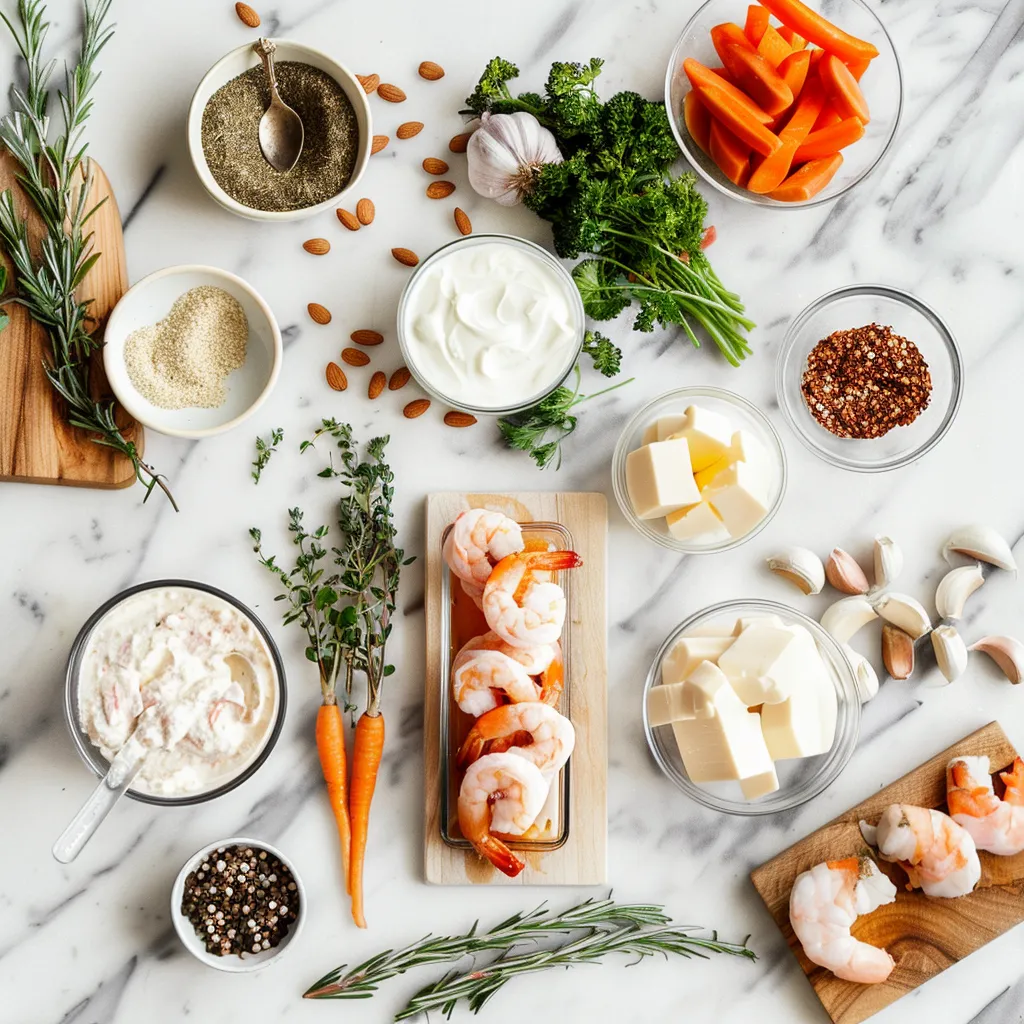 Golden Creamy Tuscan Butter Shrimp ingredients