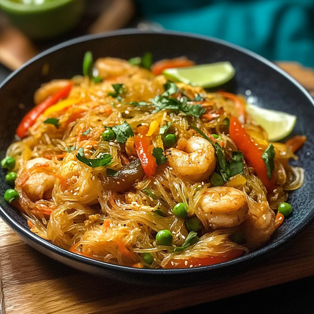 Golden High Protein Chicken Vermicelli Noodles (One Pot)