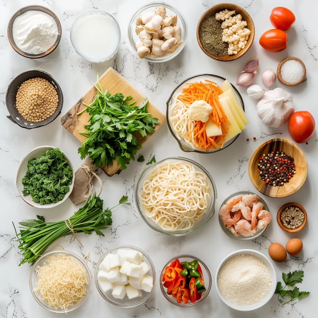 Golden High Protein Chicken Vermicelli Noodles (One Pot) ingredients