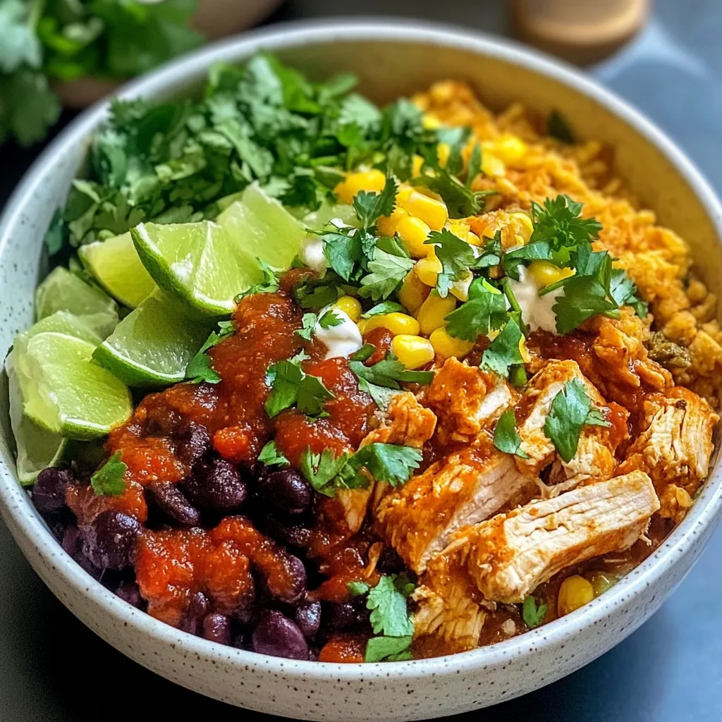 High Protein Chicken Enchilada Bowls Zesty