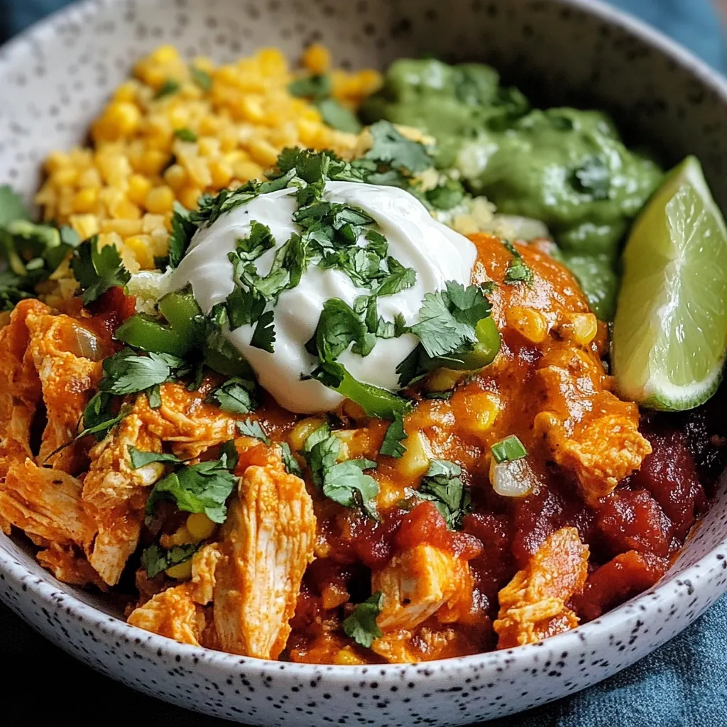 High Protein Chicken Enchilada Bowls Zesty