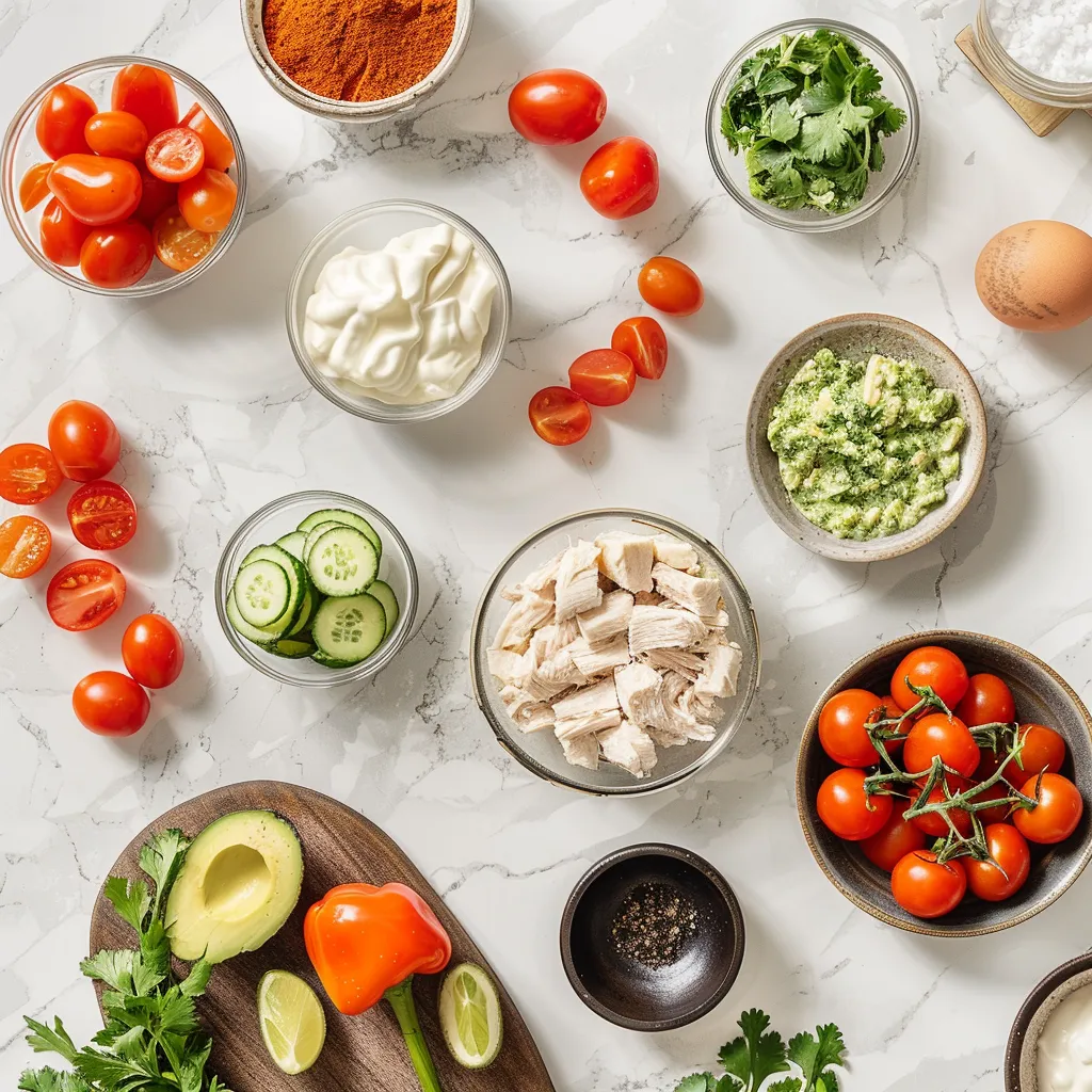 High Protein Chicken Enchilada Bowls Zesty ingredients