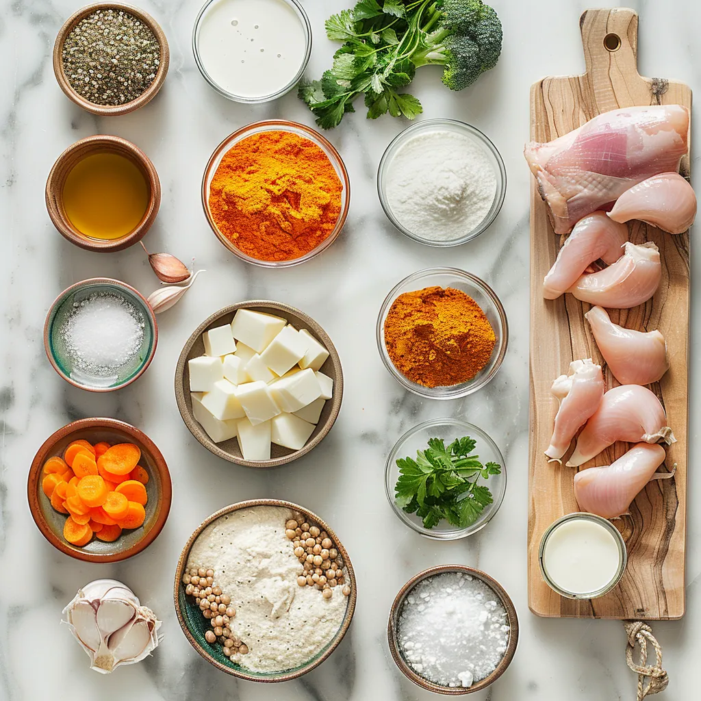 Mouthwatering Creamy Indian Coconut Chicken Korma ingredients