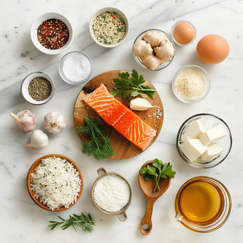 Mouthwatering One Pot Salmon and Rice: Easy, Flavor-Packed Comfort Meal ingredients