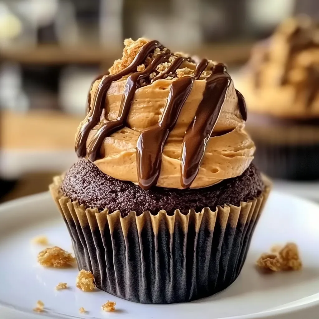 Peanut Butter Chocolate Cupcakes Luscious