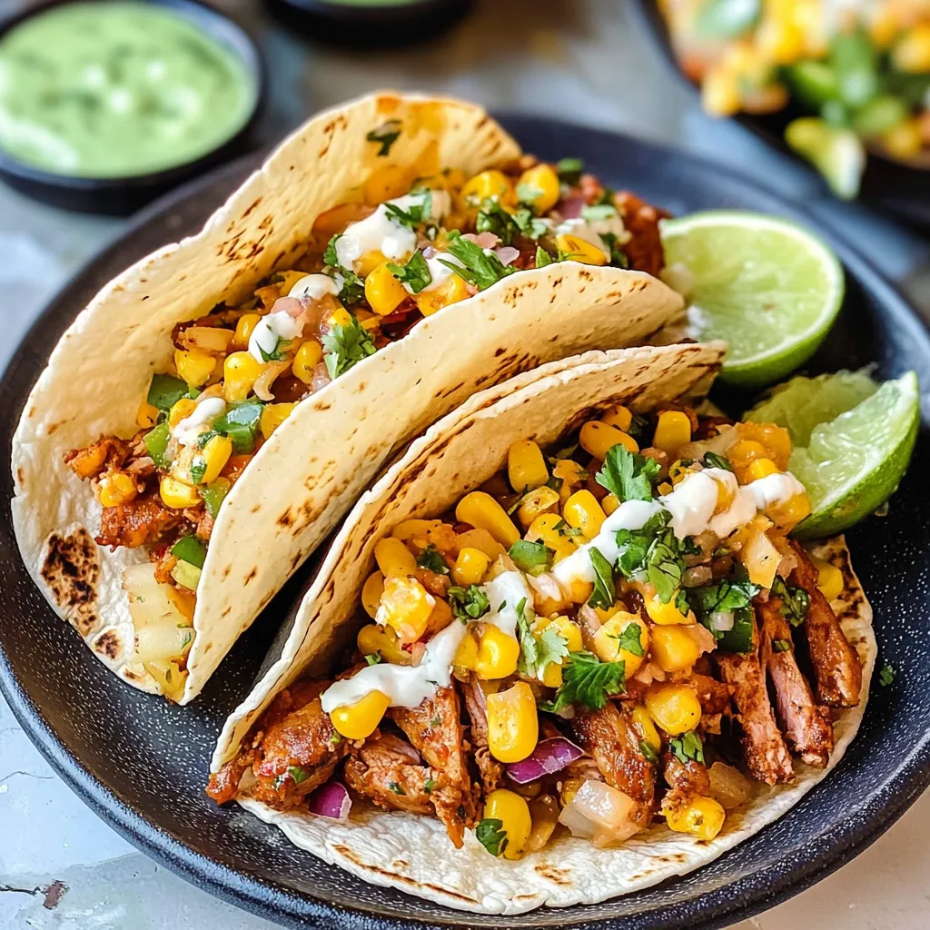 Pork Tenderloin Tacos with Corn Salsa Mouthwatering