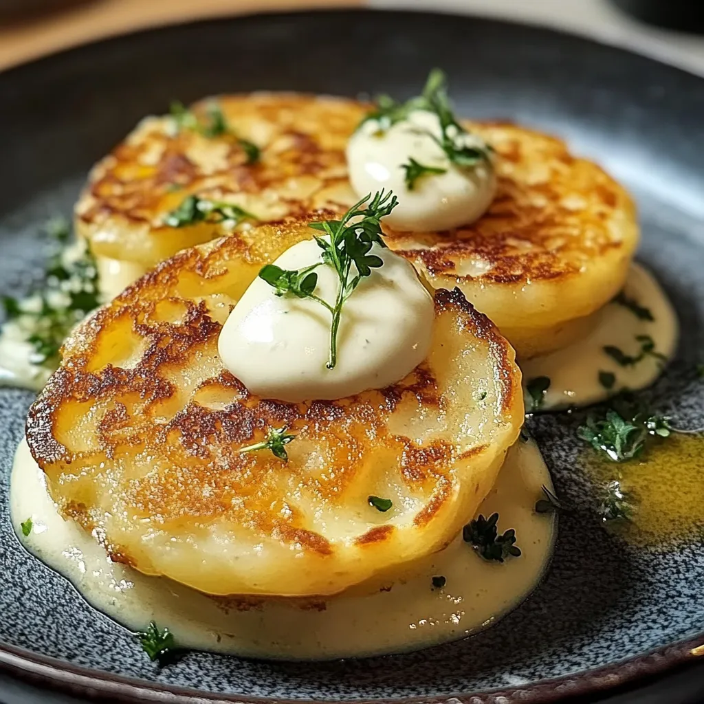 Potato and Onion Cheese Pancakes Golden