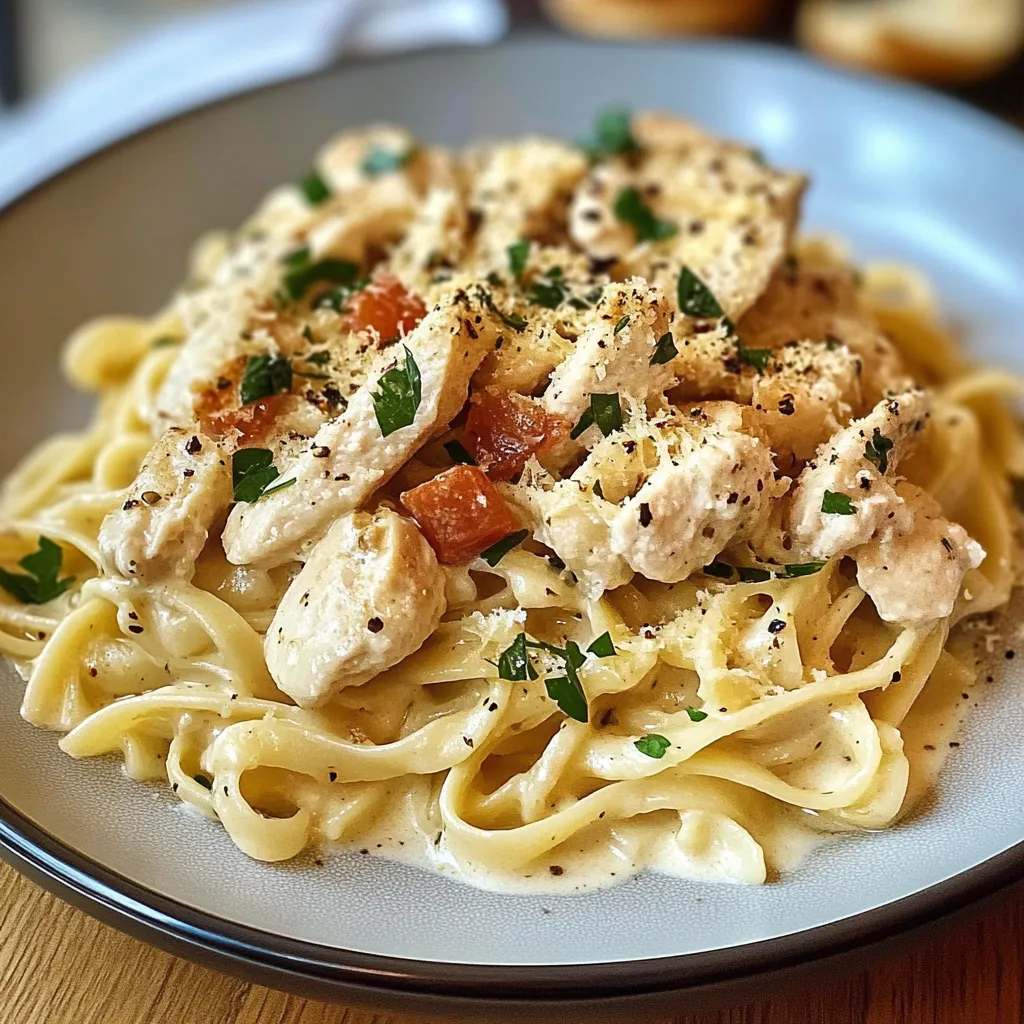 Rich Simple Crockpot Garlic Parmesan Chicken Pasta Recipe