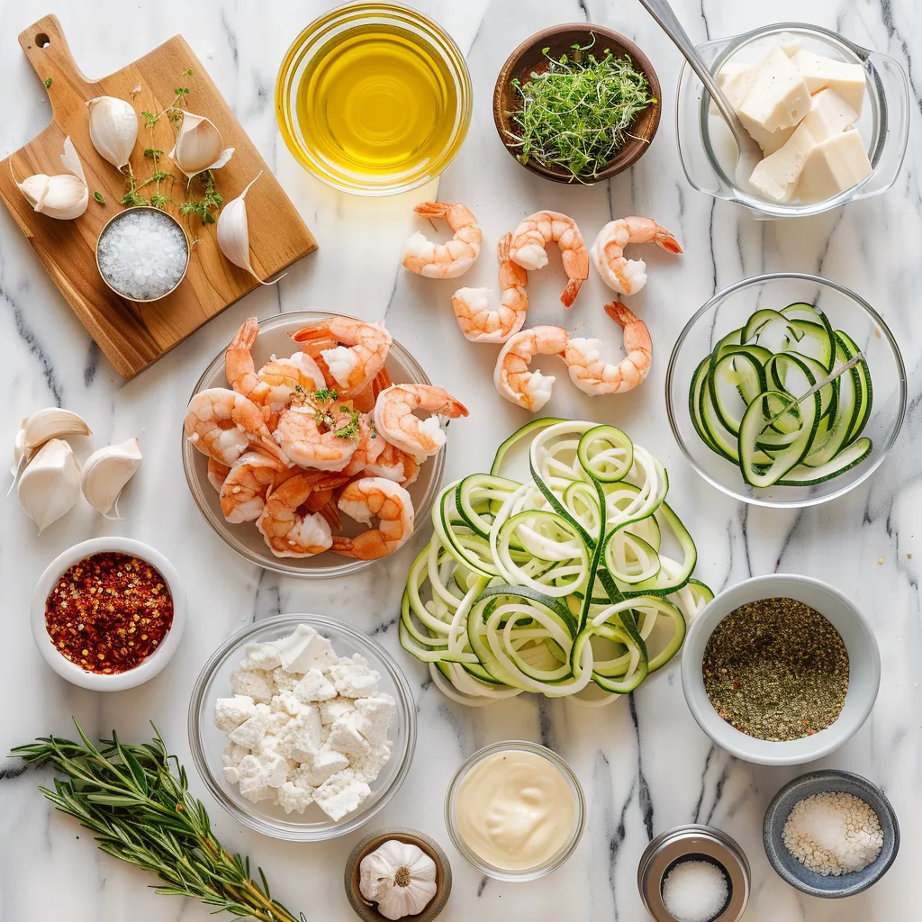 Shrimp Scampi with Zoodles Irresistible ingredients
