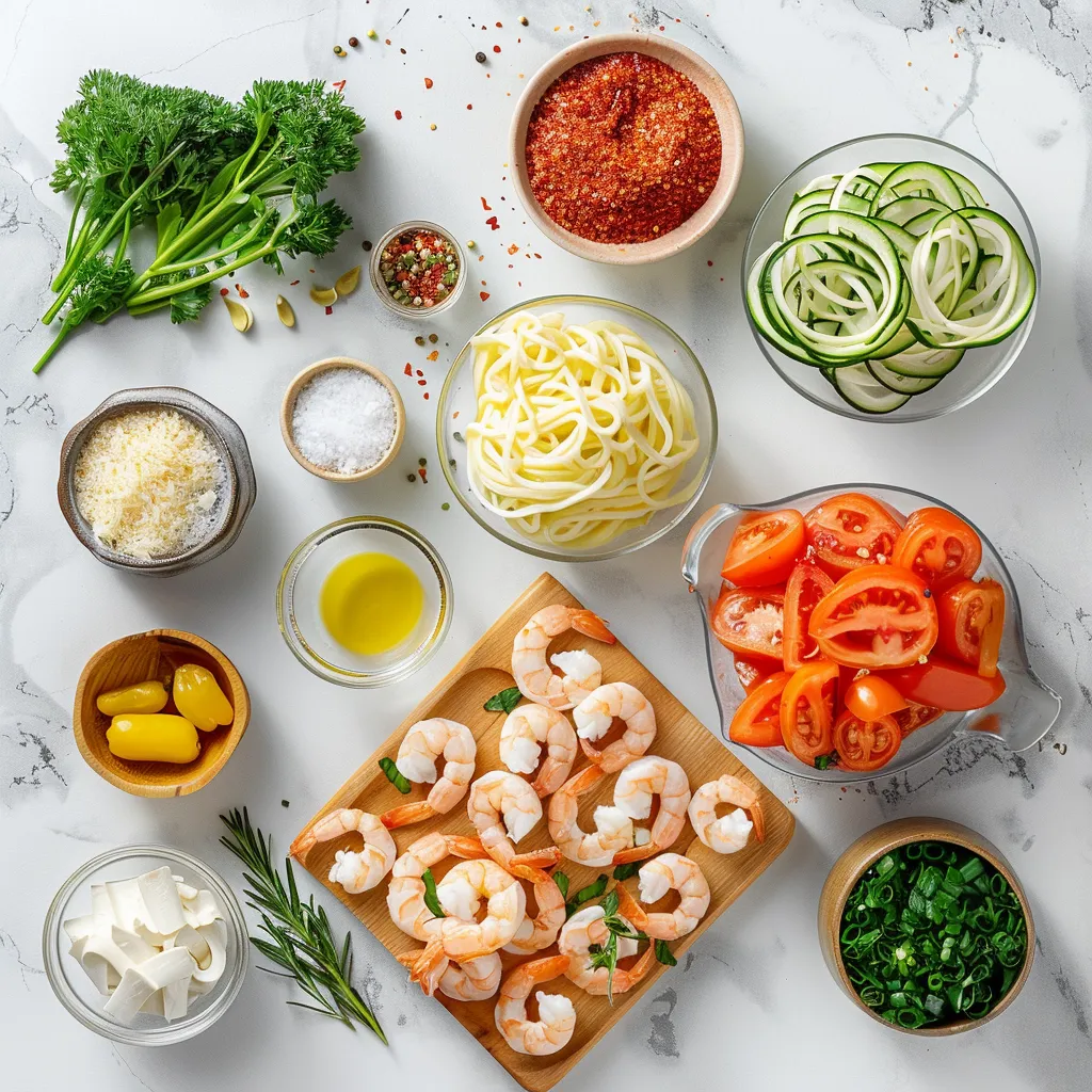 Shrimp Scampi with Zoodles Irresistible ingredients