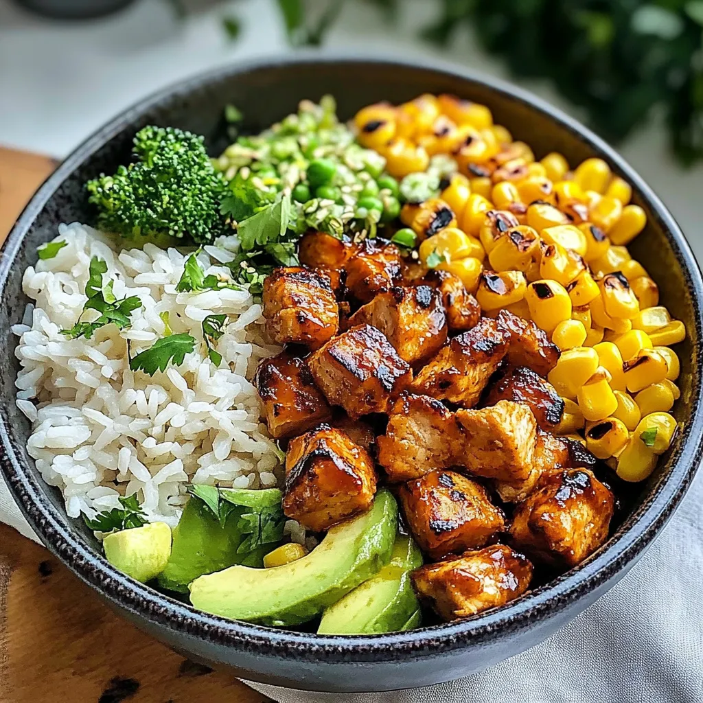 Street Corn Chicken Rice Bowl Delectable