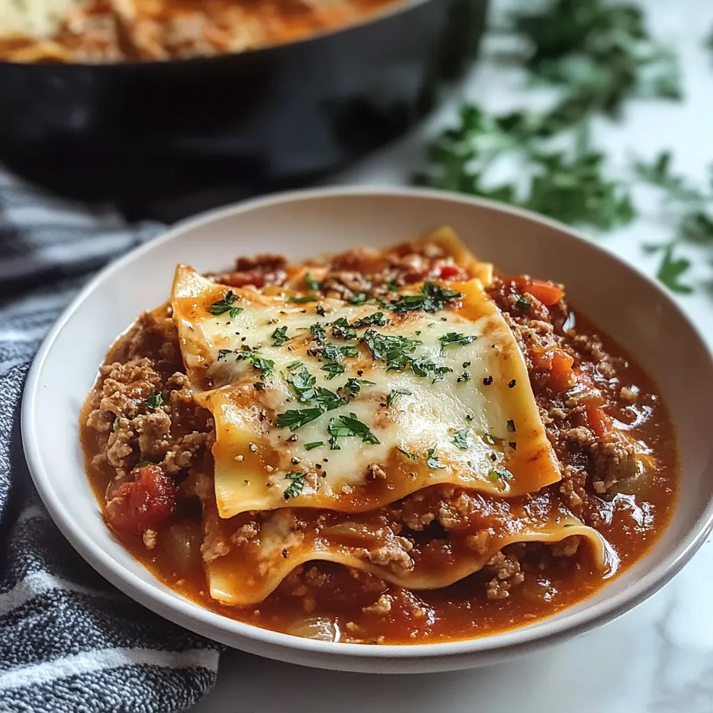Tasty Hearty Venison Lasagna Soup