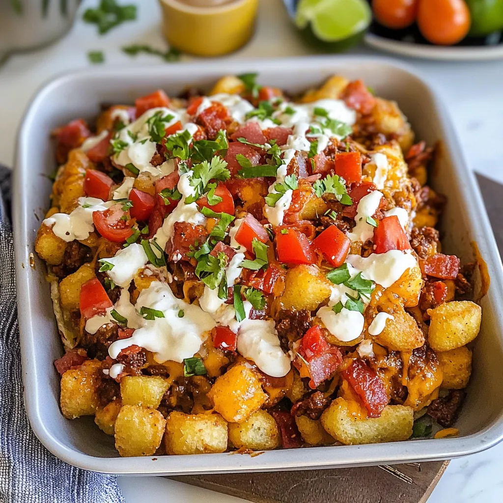 Yummy Loaded Tater Tot Nachos
