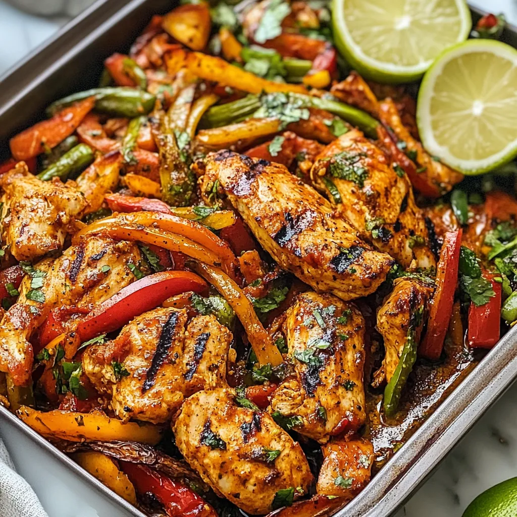 Yummy Sheet Pan Chicken Fajitas