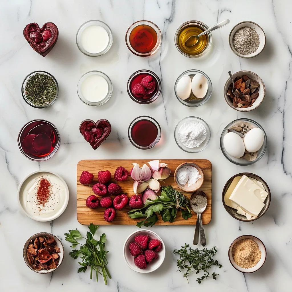 Raspberry Cheesecake Hearts for Sweet Moments ingredients
