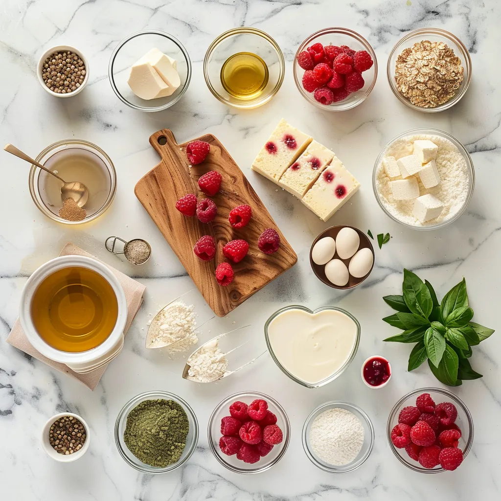 Raspberry Cheesecake Hearts for Sweet Moments ingredients