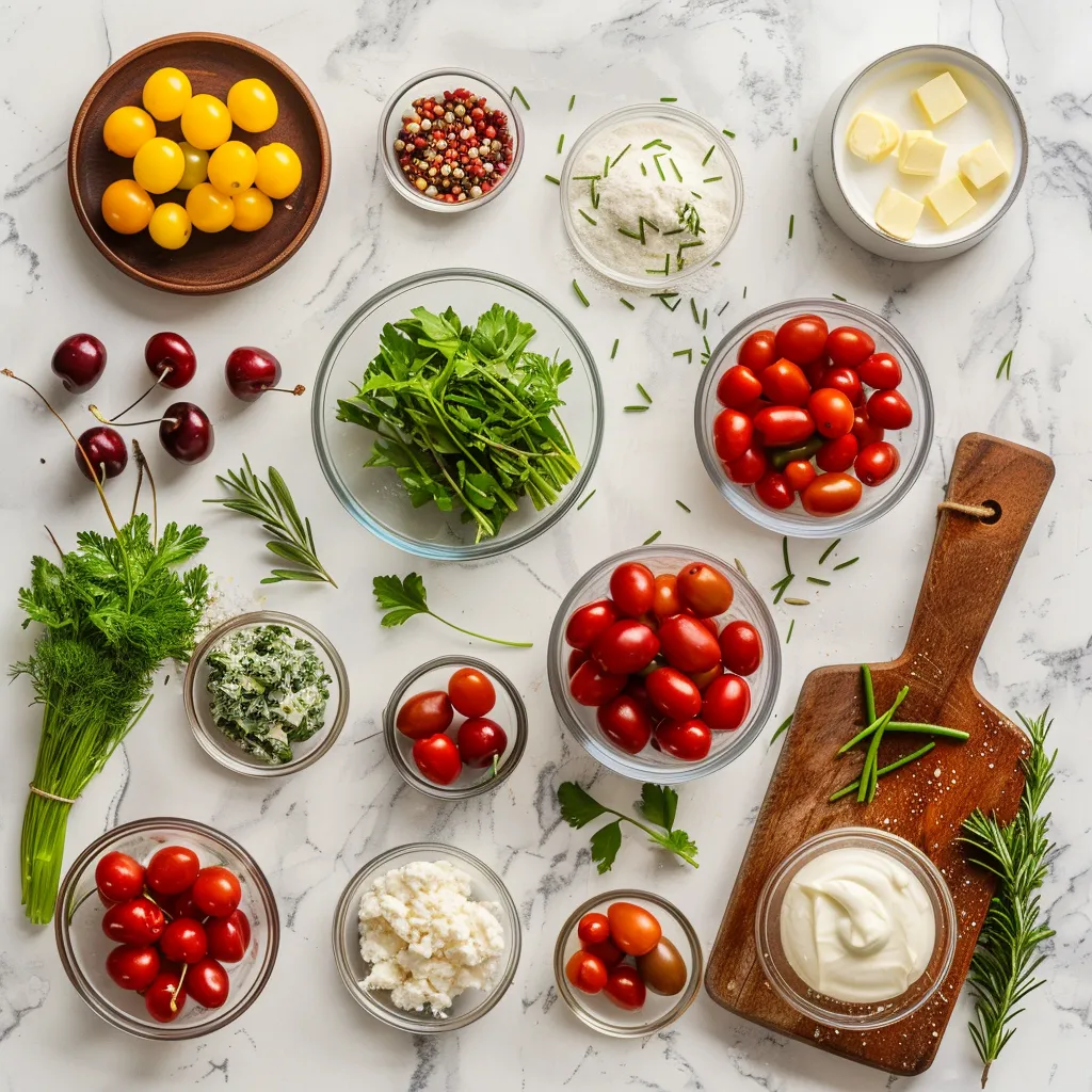 Savory Tart Cherry Salad ingredients