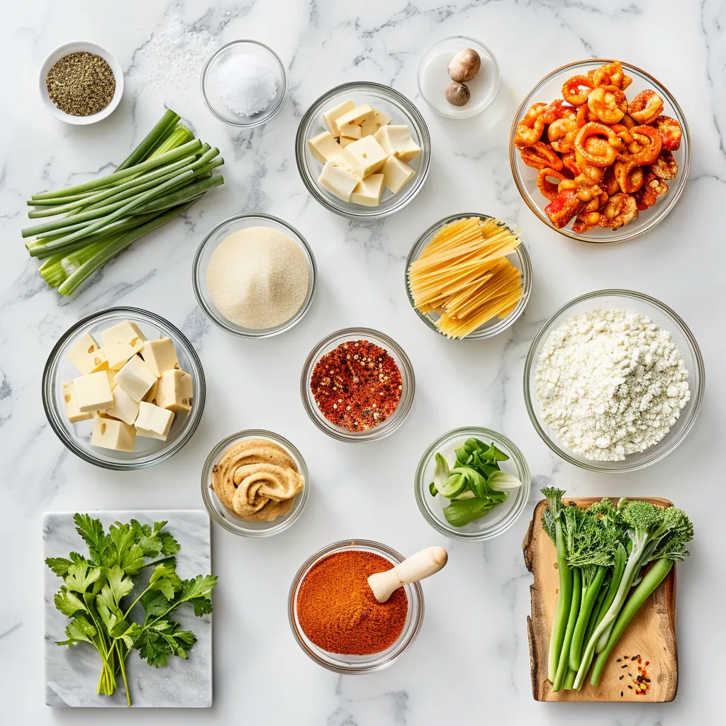 Zesty Gochujang Creamy Pasta ingredients