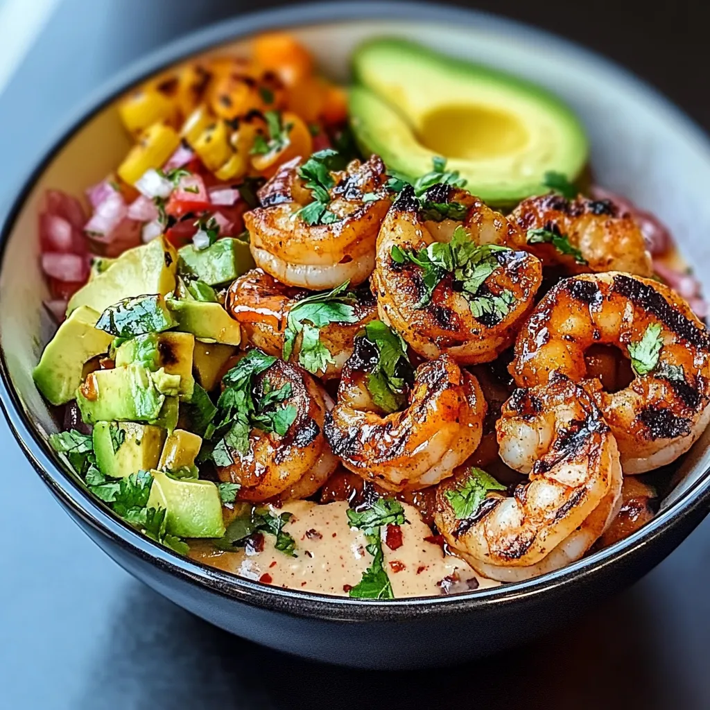 Zesty Grilled Shrimp Bowl with Avocado for a Light Delight