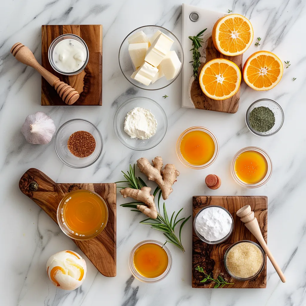 Zesty Orange Ginger Honey Cakes – Perfect for Any Occasion ingredients