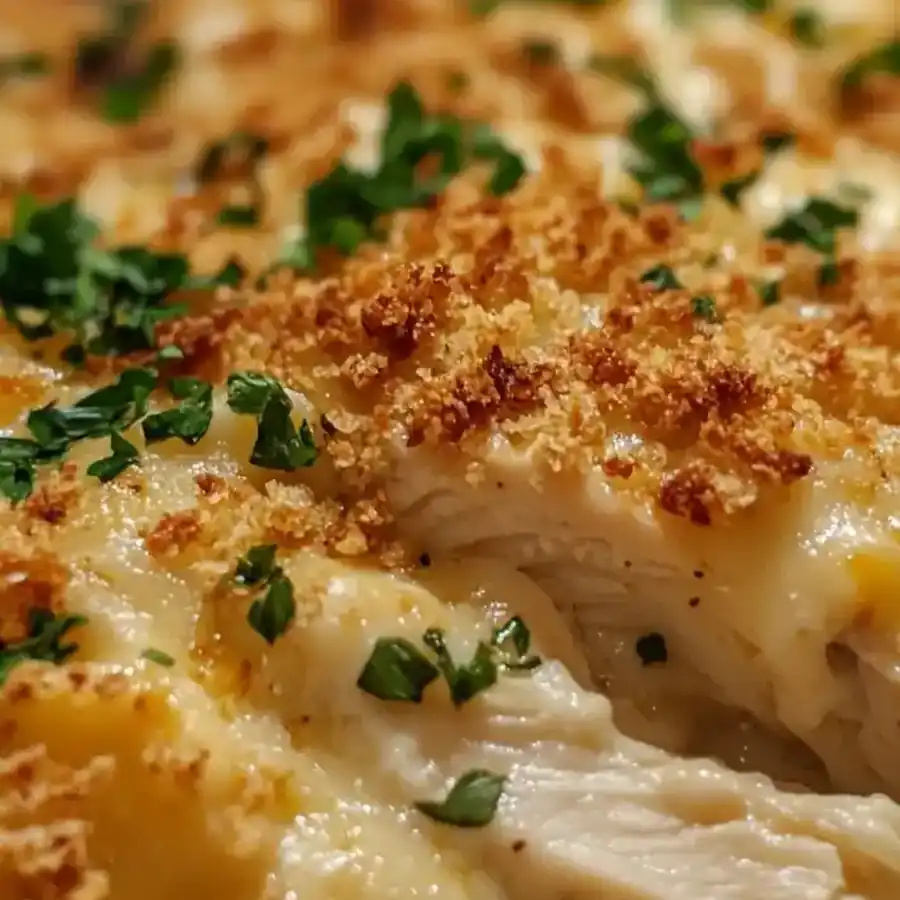 Crispy Baked Cheesy Chicken Casserole – Creamy, Easy, and Crowd‑Pleasing Recipe