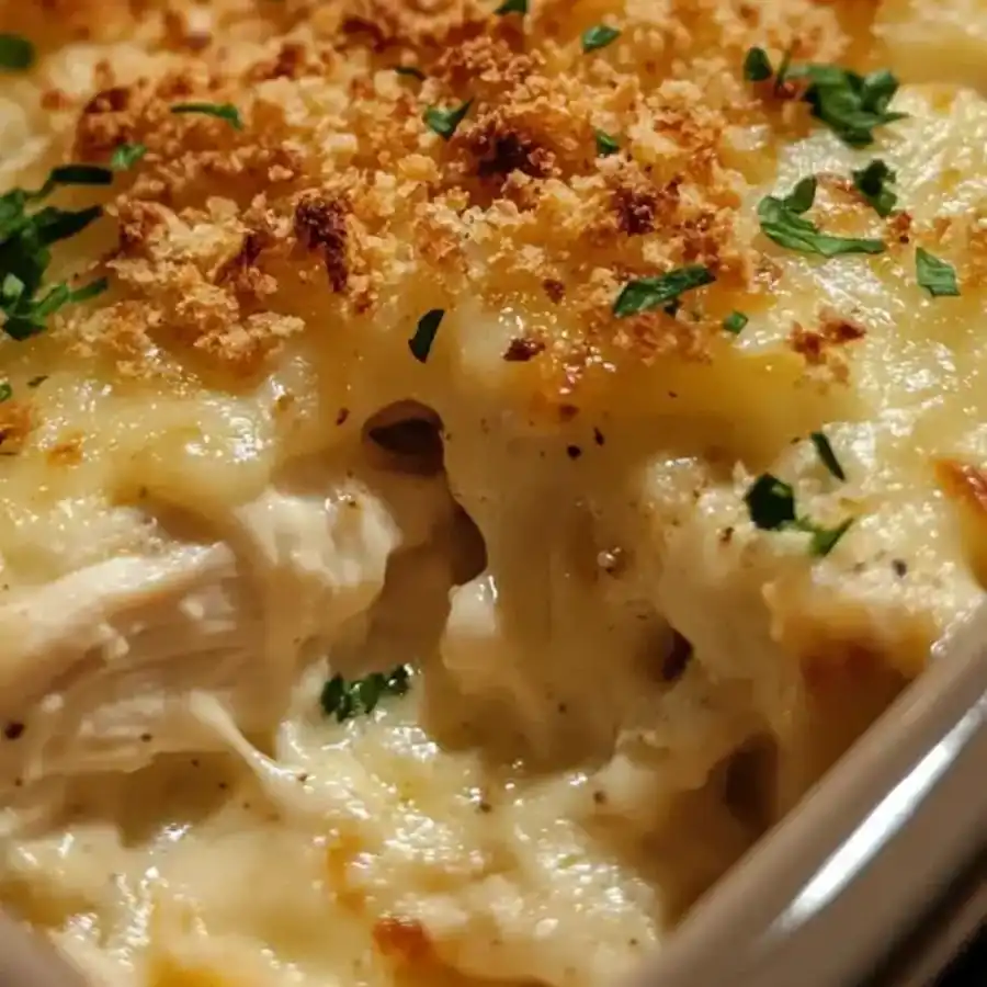 Crispy Baked Cheesy Chicken Casserole – Creamy, Easy, and Crowd‑Pleasing Recipe