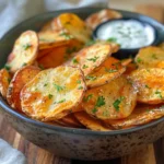 Crispy Air Fryer Potato Chips Recipe | Homemade Snack