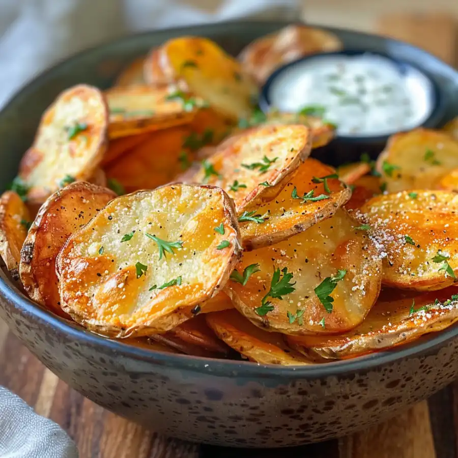 Crispy Air Fryer Potato Chips Recipe | Homemade Snack