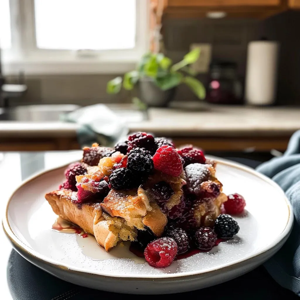 Delightful Berries and Cream Overnight French Toast Bake