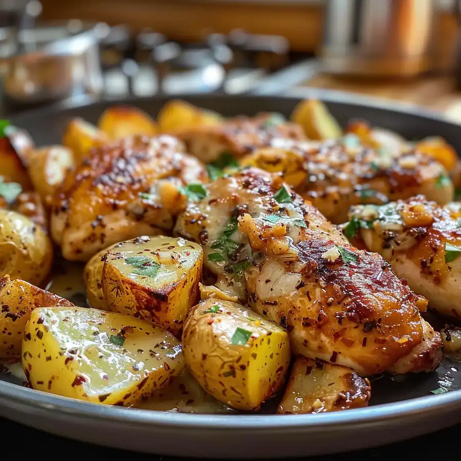 Insanely Good Garlic Parmesan Chicken & Potatoes: A Hearty One‑Pan Delight