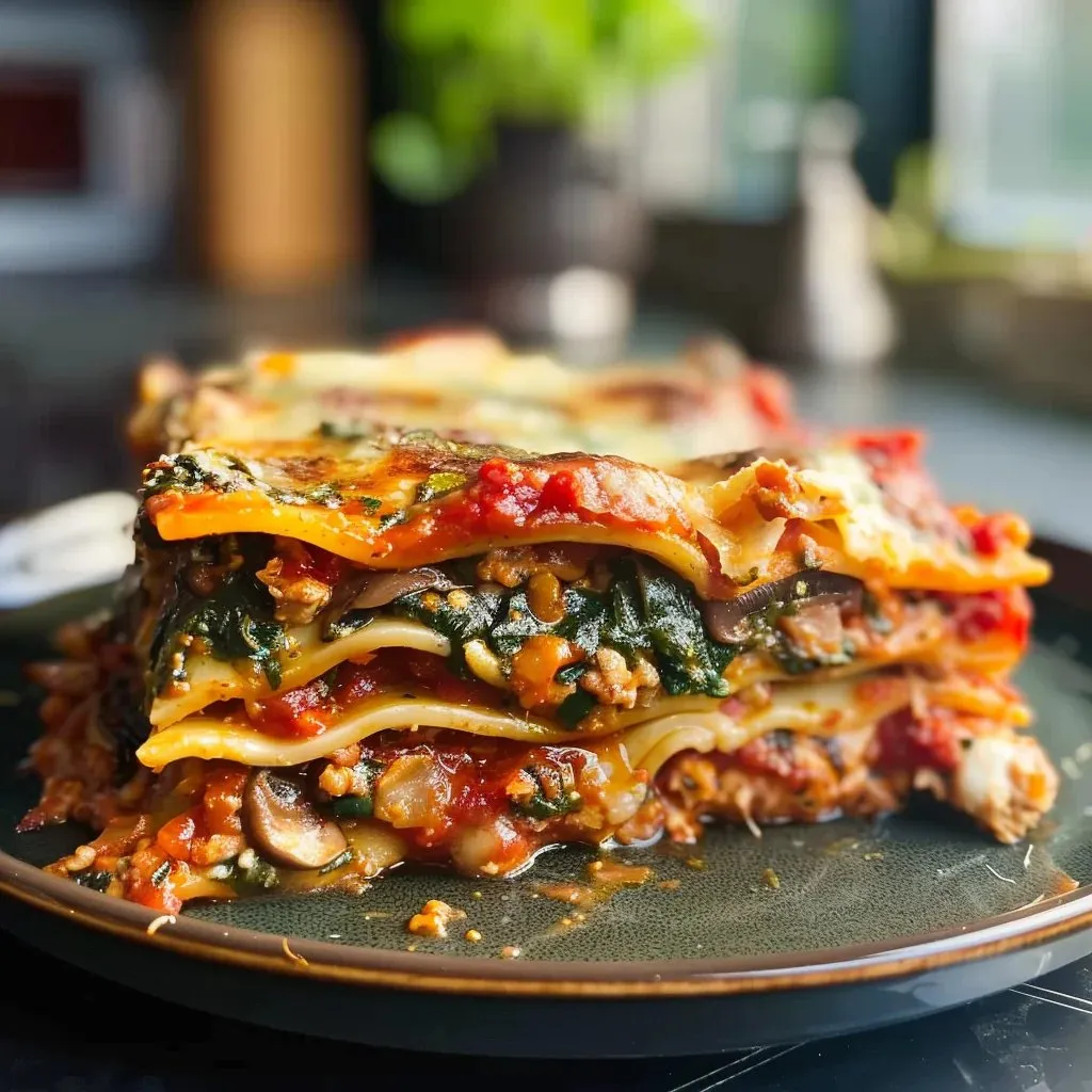 Easy Mushroom and Spinach Lasagna Recipe