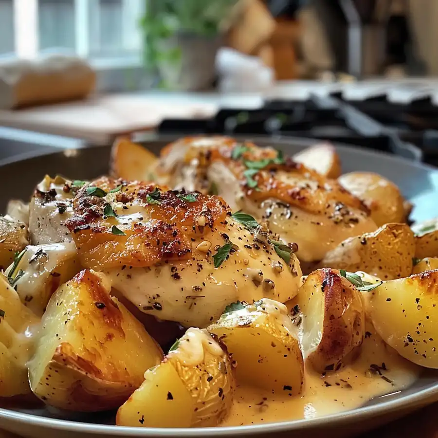Insanely Good Garlic Parmesan Chicken & Potatoes: A Hearty One‑Pan Delight