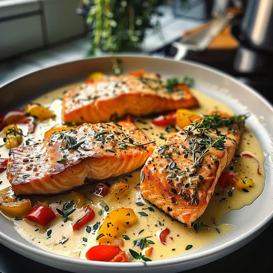 The Creamy Tuscan Salmon: A Rich, Herb-Infused Dinner Delight Recipe Going