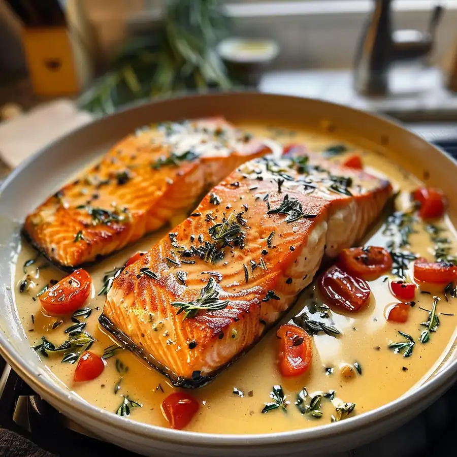 The Creamy Tuscan Salmon: A Rich, Herb-Infused Dinner Delight Recipe Going