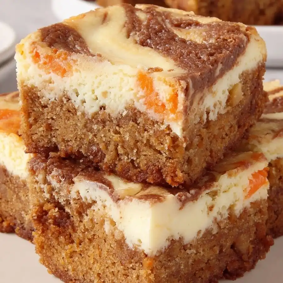 Carrot Cake Bars with Cream Cheese Swirl – Quick & Classic