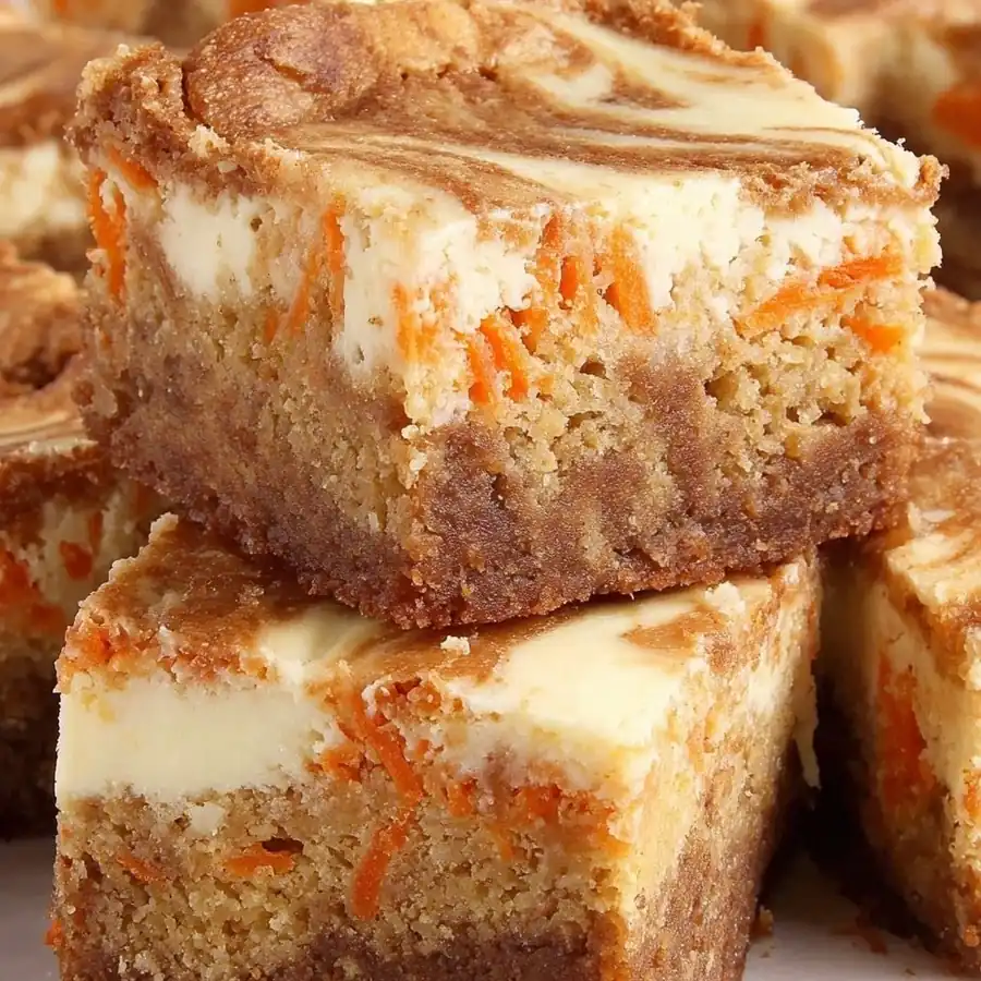 Carrot Cake Bars with Cream Cheese Swirl – Quick & Classic