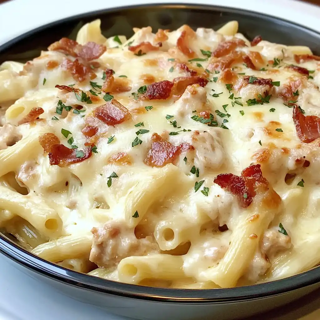 Cheesy Chicken Bacon Ranch Pasta Bake — Ultimate Family Comfort!