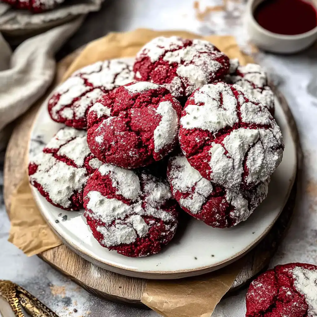 Velvet Magic: Red Velvet Crinkle Cookies That Melt-in-Your-Mouth