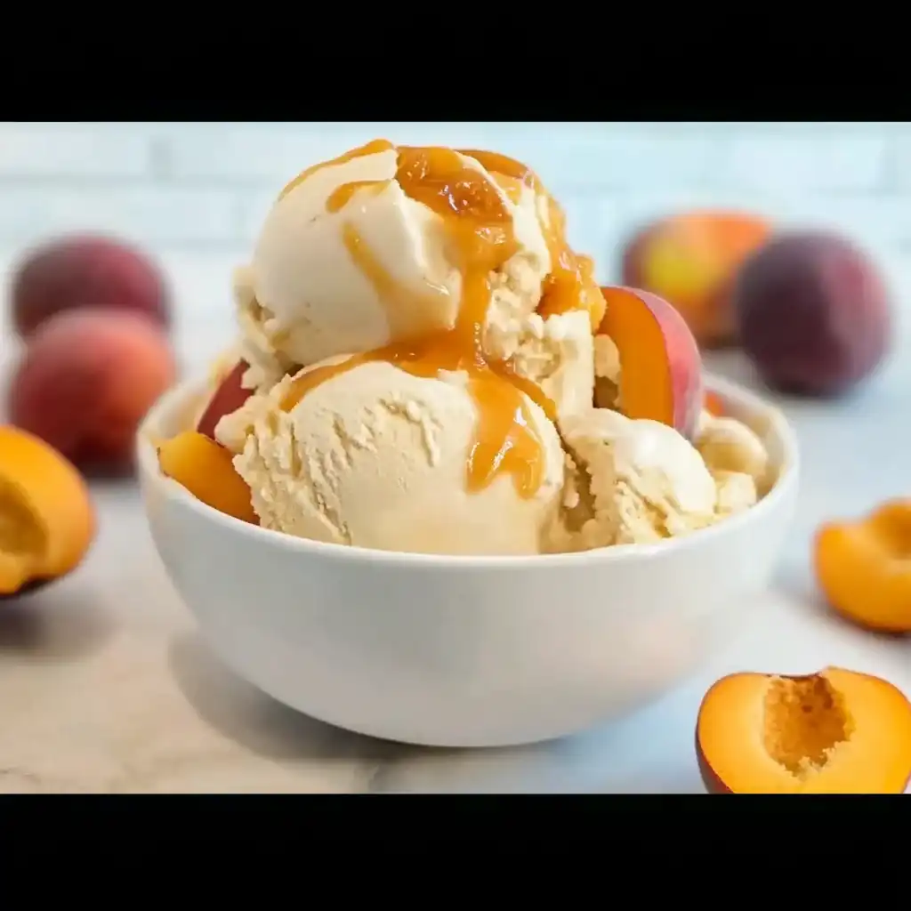 Sun-Kissed Peach Ice Cream for Hot Days