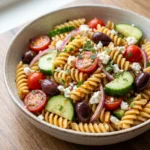 Fresh Greek Pasta Salad with Feta Easy Recipe for Light Mediterranean Delight | Summer Pasta Salad