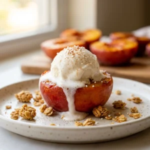 Air Fryer Peaches: A Warm Summer Treat | Easy Healthy Peach Dessert